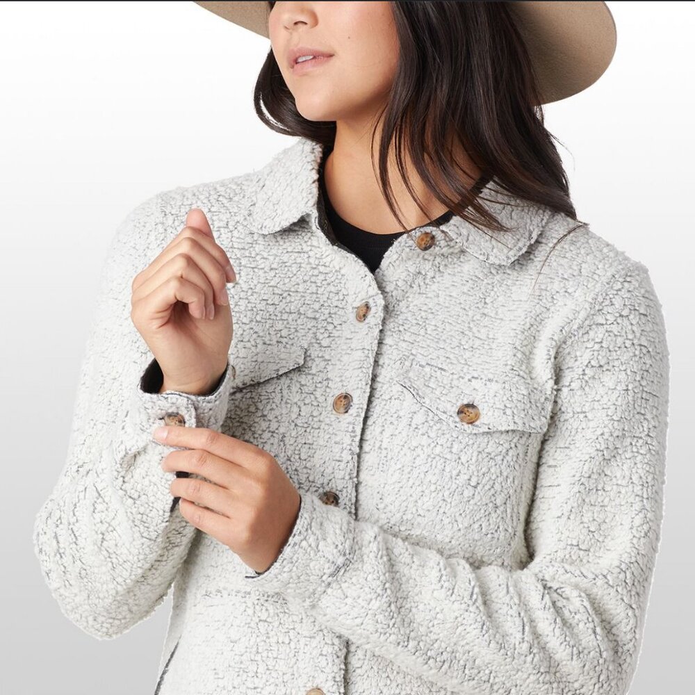 Toad&Co White Cozy Overshirt Jacket